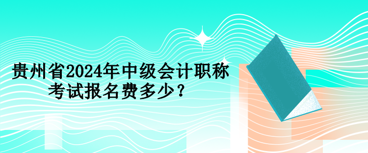 貴州省2024年中級會計職稱考試報名費多少？