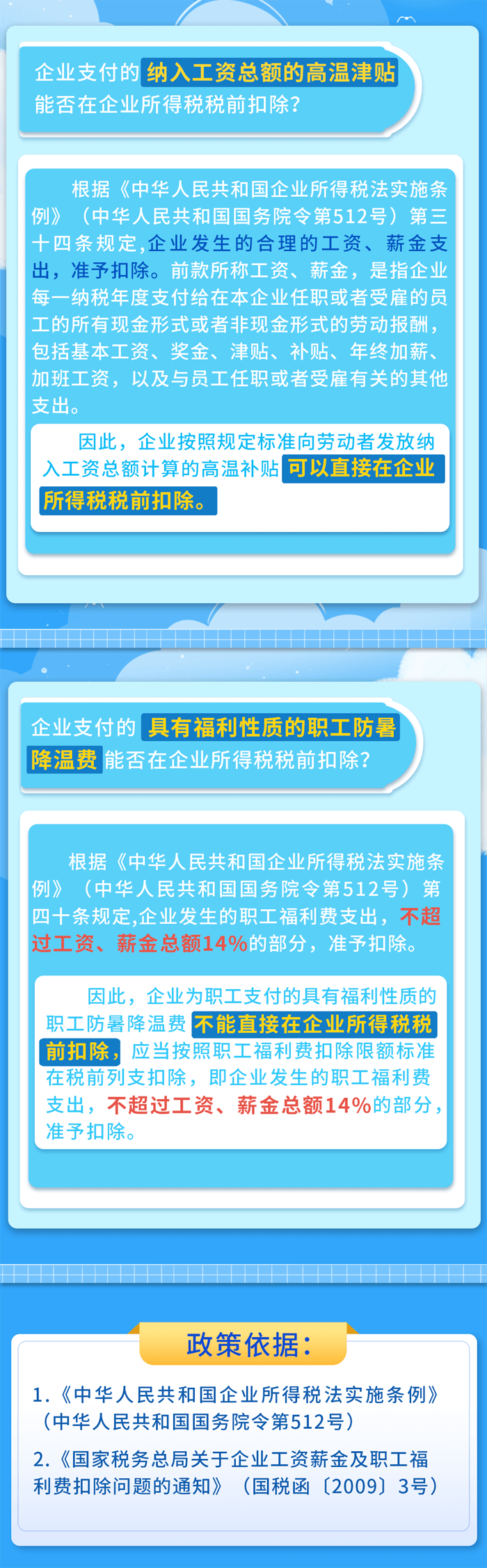 高溫津貼和防暑降溫費在所得稅方面如何處理