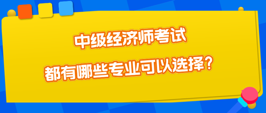 中級經(jīng)濟師考試都有哪些專業(yè)可以選擇？