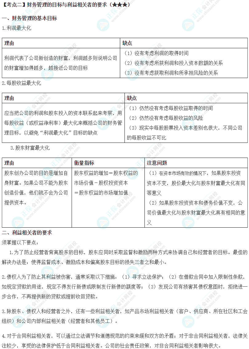 2024年注會(huì)《財(cái)務(wù)成本管理》高頻考點(diǎn)2