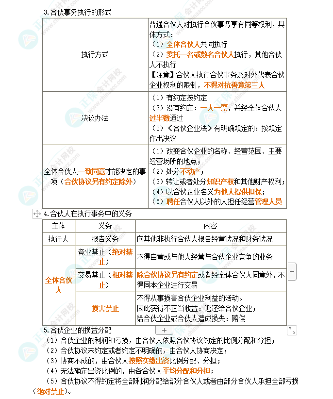 2024年注會(huì)《經(jīng)濟(jì)法》第5章高頻考點(diǎn)1：普通合伙企業(yè)的設(shè)立、財(cái)產(chǎn)與事務(wù)執(zhí)行