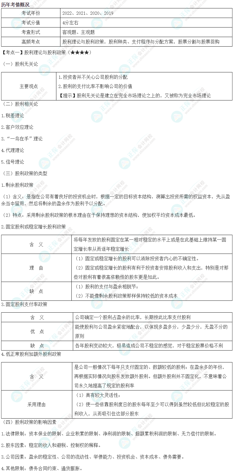 2024年注會《財務(wù)成本管理》第10章高頻考點1