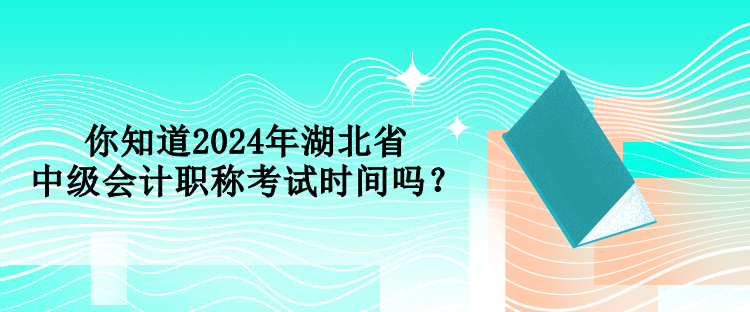 你知道2024年湖北省中級(jí)會(huì)計(jì)職稱考試時(shí)間嗎？