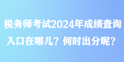 稅務(wù)師考試2024年成績(jī)查詢?nèi)肟谠谀膬?？何時(shí)出分呢？