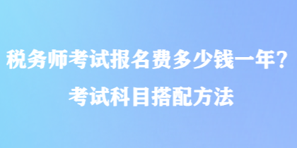 稅務師考試報名費多少錢一年？考試科目搭配方法